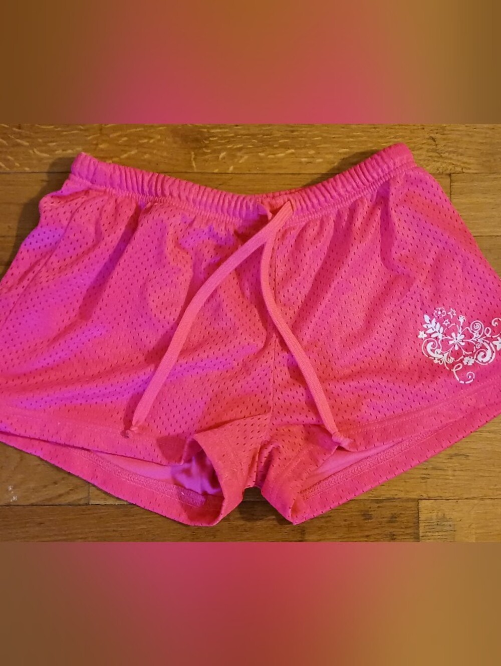Vintage Deb Shops Neon Pink Mesh Athletic Shorts Size S - Picture 7 of 7
